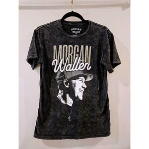 Morgan Wallen Graphic T-Shirt Mens Gray Acid Wash Country Music Concert Size M